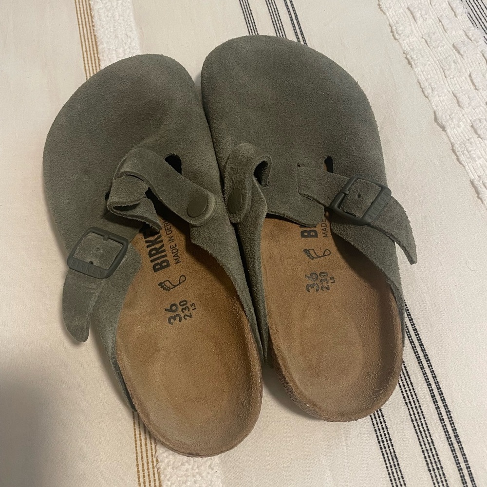 Birkenstock Boston Thyme Suede - Womens 36